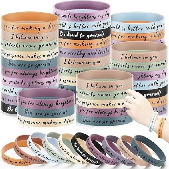 Cross-border Inspirational Faith Silicone Bracelet Amazon Student Back-to-School Gift Classroom Prize Party Rubber Wristband 10One Set