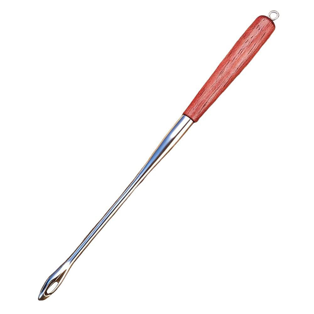 

New Multifunctional Fishing Hook Remover Stainless Steel Wooden Handle Deep Throat Hook Head Extended Fish Hook Removal Tool срібний