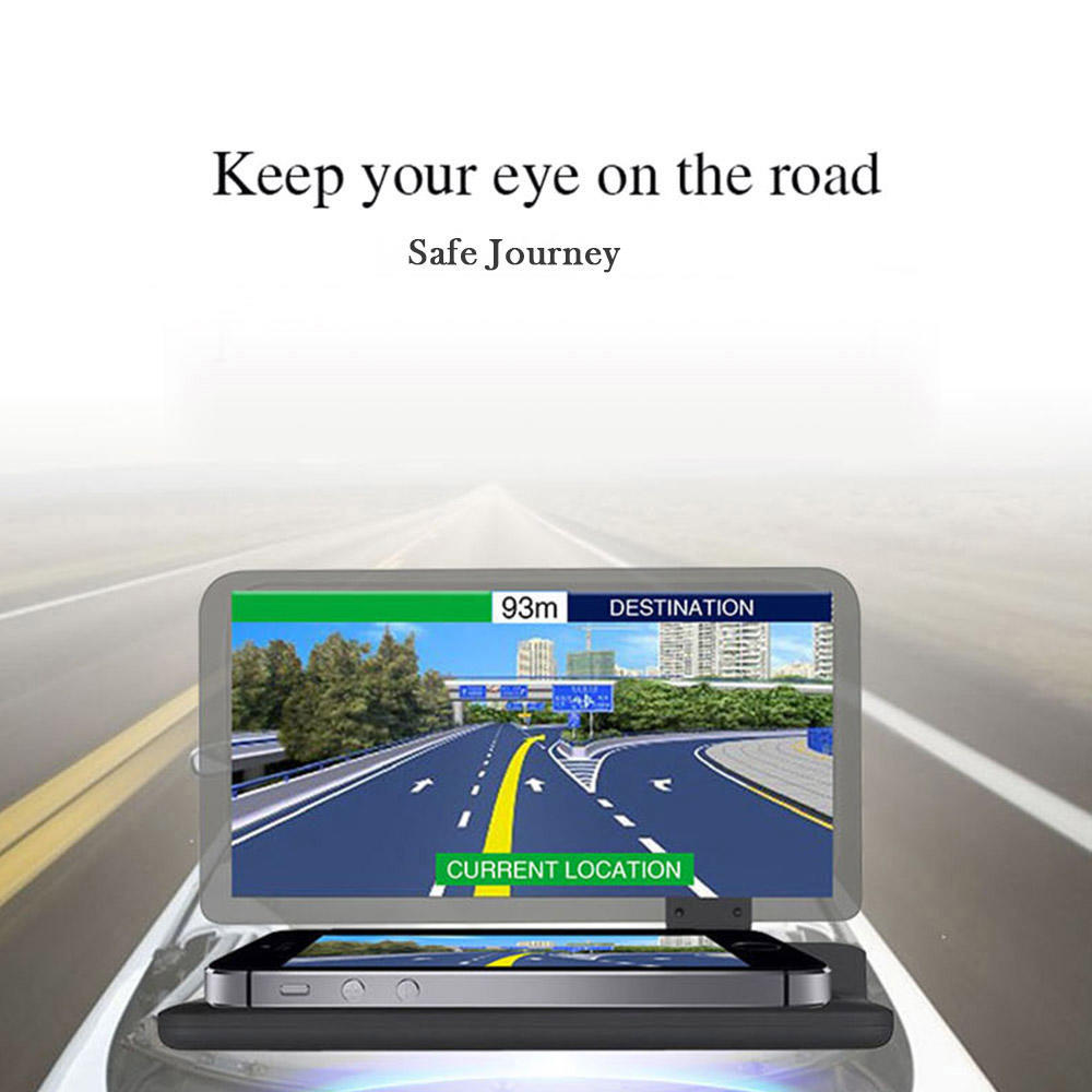 Universal Car HUD Navigation Bracket GPS Mobile Phone Holder Big Screen HD Reflection Projector