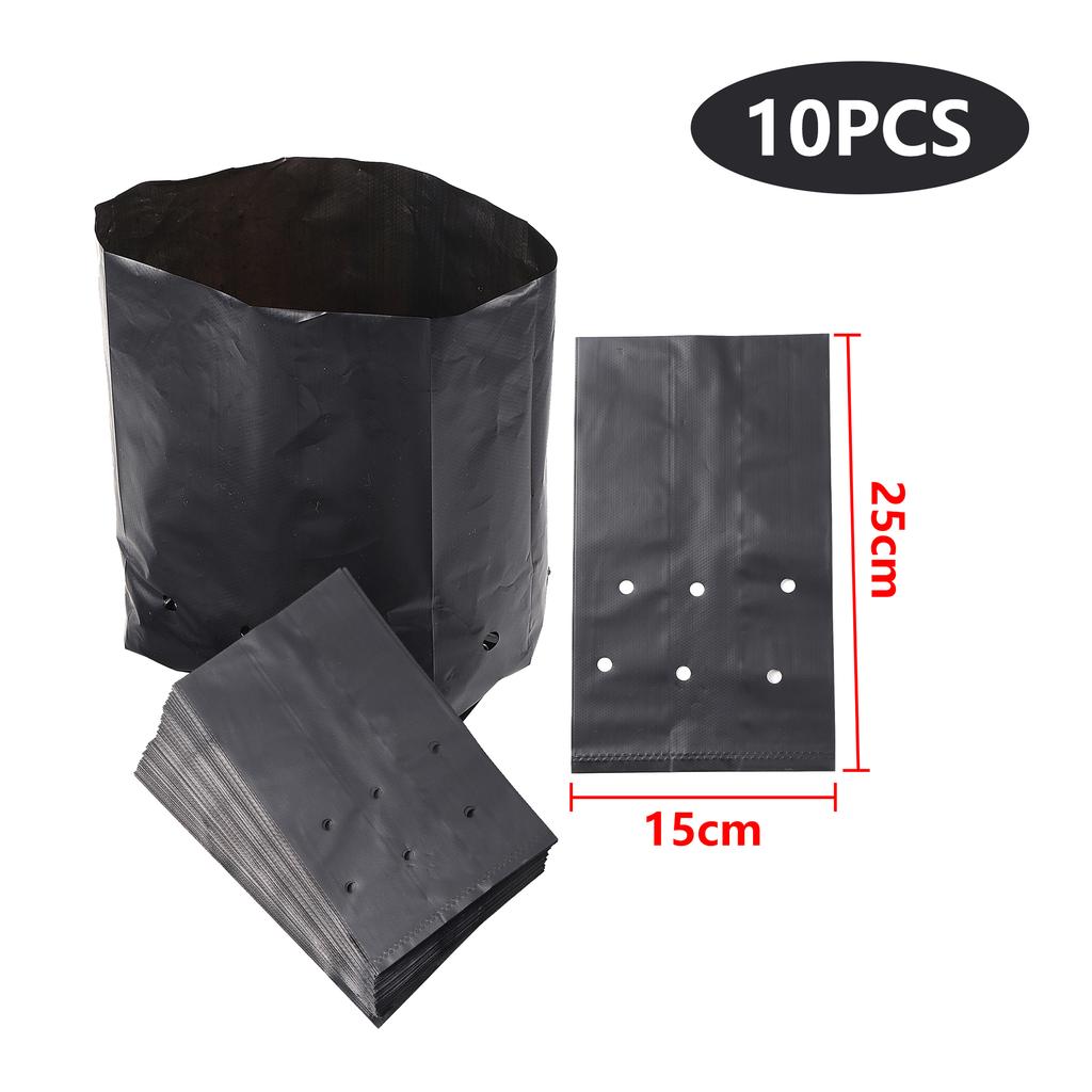 20pcs Thickened Plant Pe Seedling Bag Seedling Bag Green Garden With Ventilation Holes Fruit Tree Plant Bonsai Planting Bag