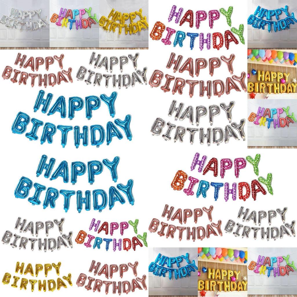 Elegant Silver Happy Birthday Letter Balloons For Memorable Birthday Parties