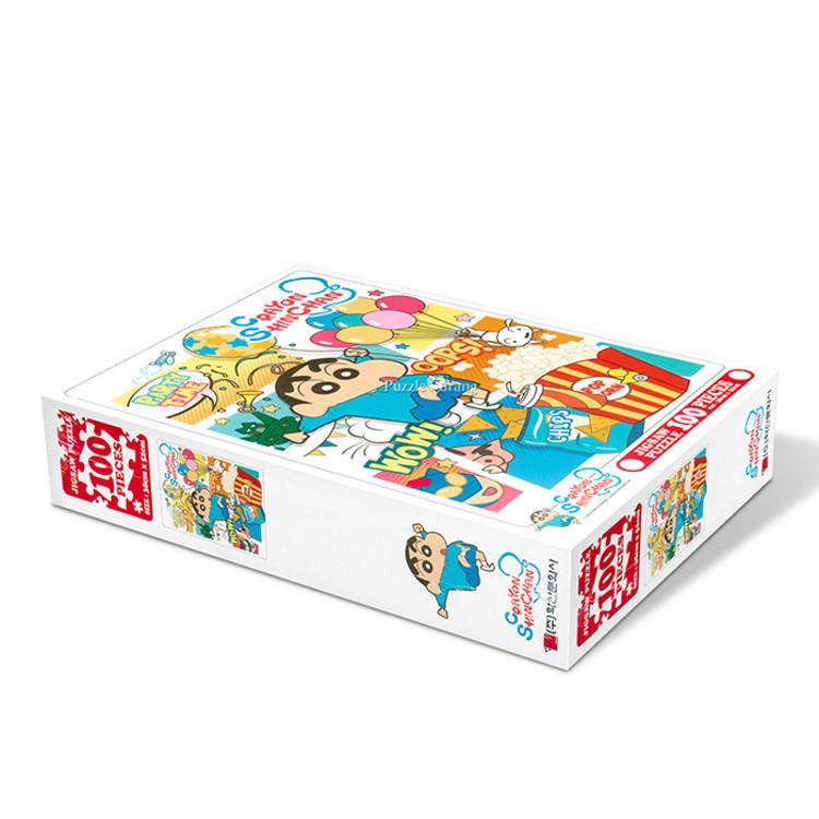 100-teiliges Puzzle – Crayon Shin-chan Popcorn (großes Stück), beliebtes koreanisches Puzzle