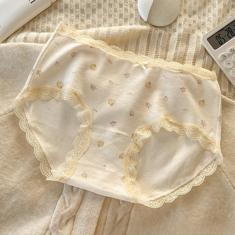 

Большие размеры женские цветочные кружевные дышащие трусики средней талии с милым обхватом бедер XXL