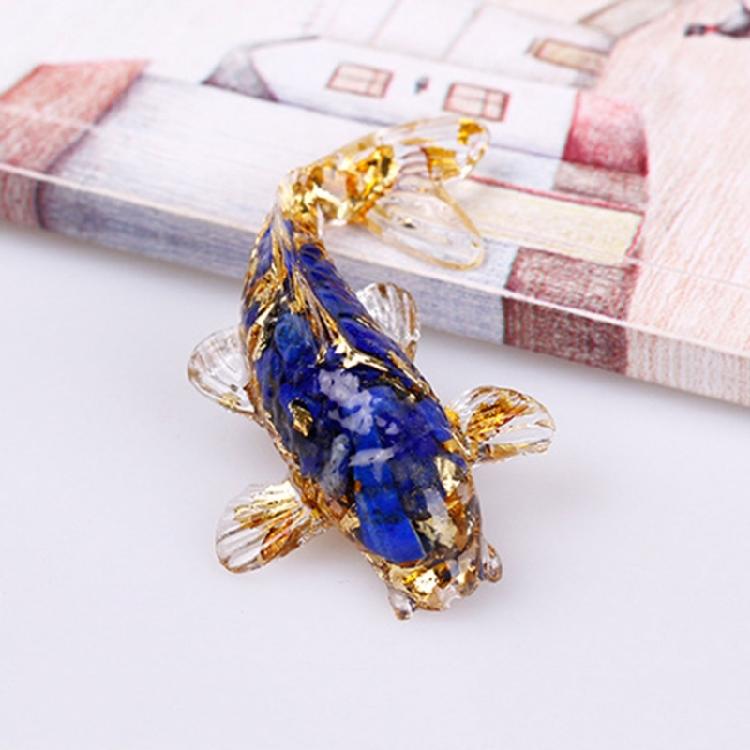 Natural Crystal Fish Mini Figurines Desktop Statue for Home Office Decorations