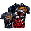 MMA Rychleschnoucí sportovní tričko s krátkým rukávem: Brazilské Jiu-Jitsu, Muay Thai, Box, UFC – Elastický střih, Tygr design, Připraveno na léto.