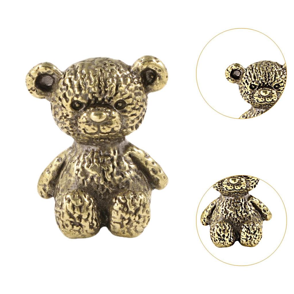 Brass Bear Handle Funny Sturdy Decorative Pull Gift Creative Drawer Handle for Kindergarten Closet Gate Cupboard Living Room