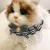 Jewelled Dog Bib Bowtie Necklace Pet Necktie Puppy Cat Lace Collar For Dog/Cat