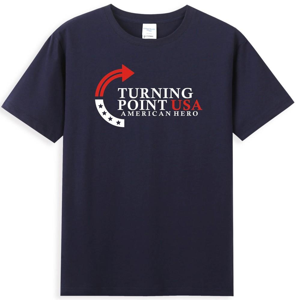 Charlie Turning Point Usa American Hero Funny Meme Quote Unisexs Cotton TShirt S