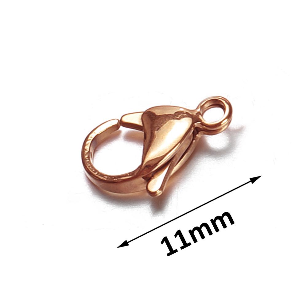 20pcs 9/10/12/15mm Stainless Steel Lobster Clasps Jewelry Finding DIY Clasp Hooks Necklace & Bracelet Chain Jewelry Components