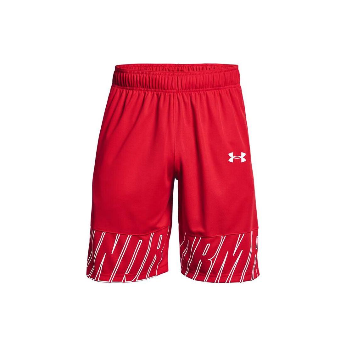 

Under Armour Baselin Basketball Shorts Men s Red Moderate Straight Fit Pants 1361905-600 L