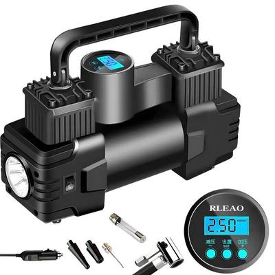 Hava kompresörü lastik şişirme 12V DC araba lastik pompası ile dijital basınç göstergesi otomatik parlak acil durum feneri araba aksesuarları