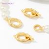Fasteners For Bracelets Lock 18K Gold Plated Brass Inlaid Zircon Pearl Clasps Connector For Jewelry Making,Supplies For Jewelry