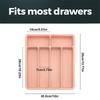 Large Silicone Silverware Drawer Organizer Non-Slip Utensil Holder for Kitchen Drawers Durable Cutlery Tray Easy To Clean