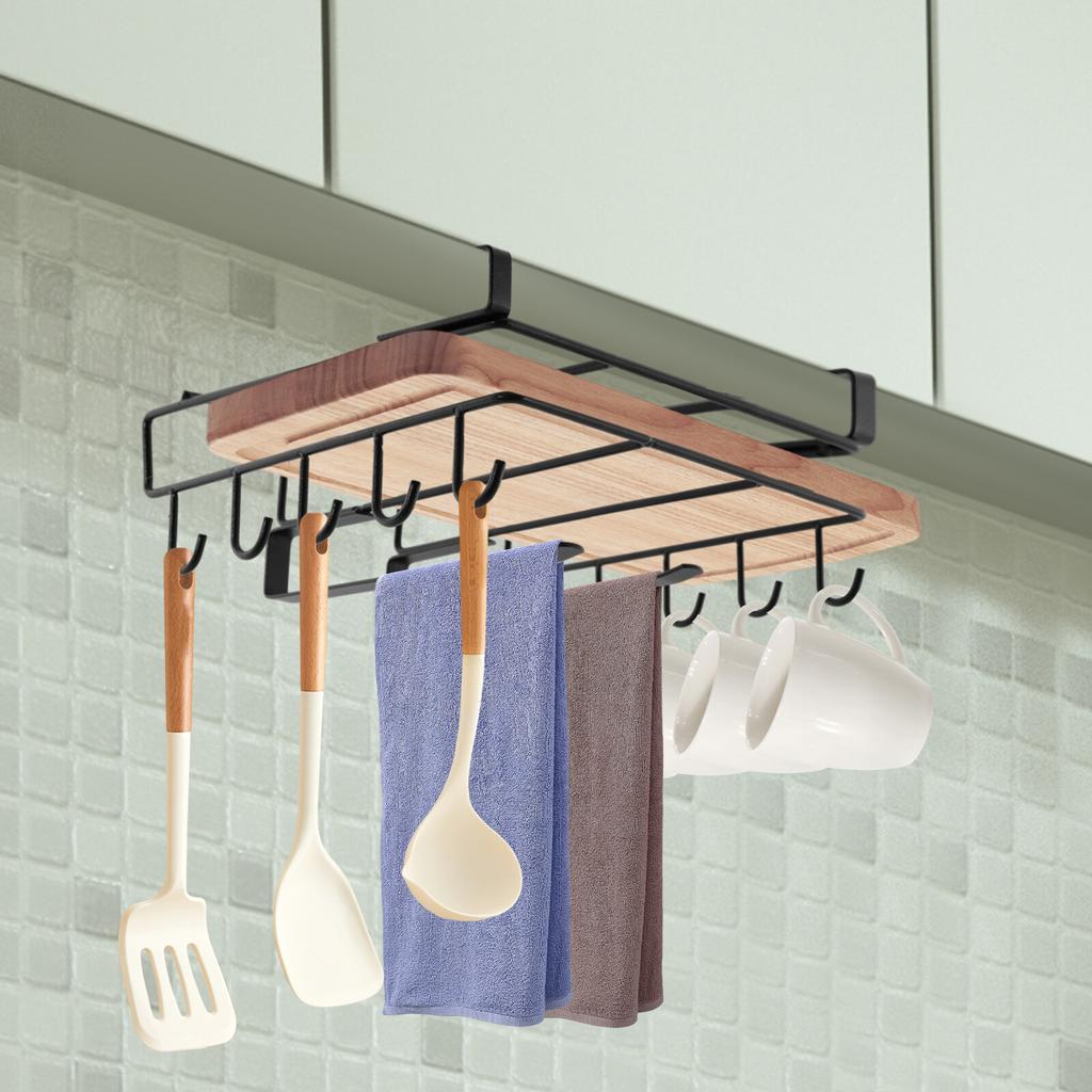 Black Carbon Steel  Hanging Chopping Board Rack, Kitchen Organizer Rack for Cutting Board Chopping Board Shelf Holder, Floating Shelves