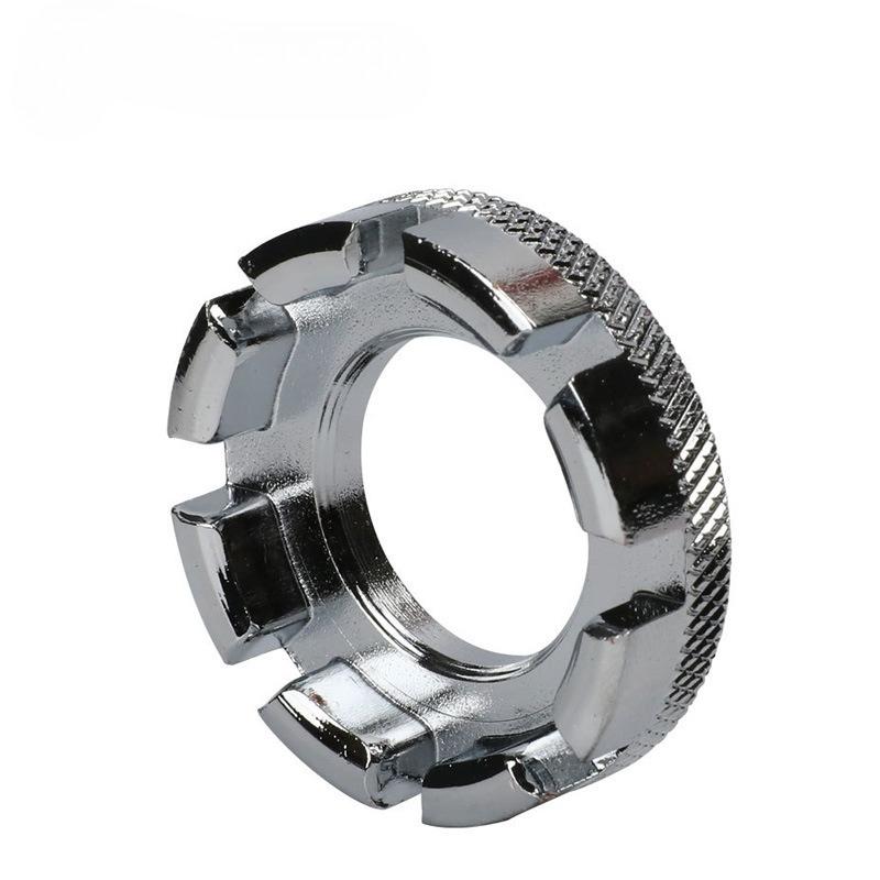 1Pc Bicycle Wire Wrench Bicycle Spokes Tire Repair, Mountain Steel Braided Wheel Tool 8-port Silver Wrench Tool
