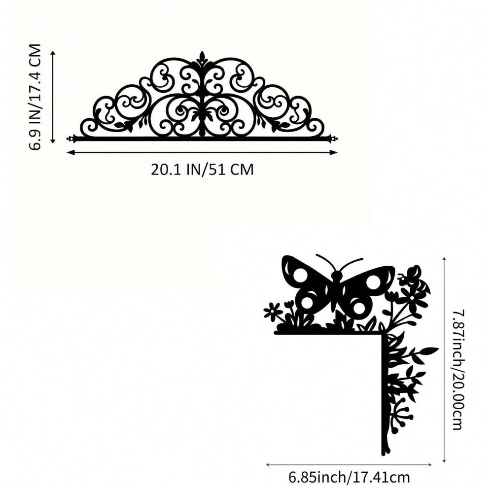 Floral Metal Door Crown Decor Rustproof Waterproof Home Decoration Gift