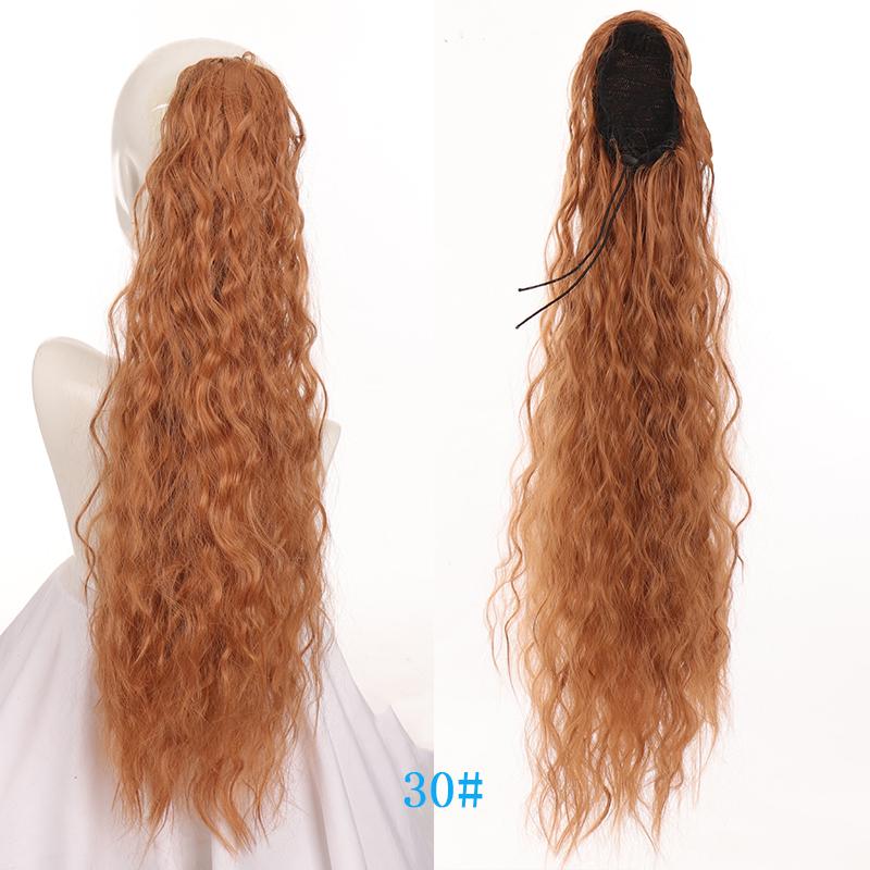 Drawstring Puff Long Kinky Afro Curly Ponytail Synthetic African American Hair Extension Ponytail Clip In Hairpiece