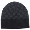 Ausgezeichnete LOUIS VUITTON Strickmütze Beanie Neo Petite Damier Anthrazit Wolle M77983 Gebraucht