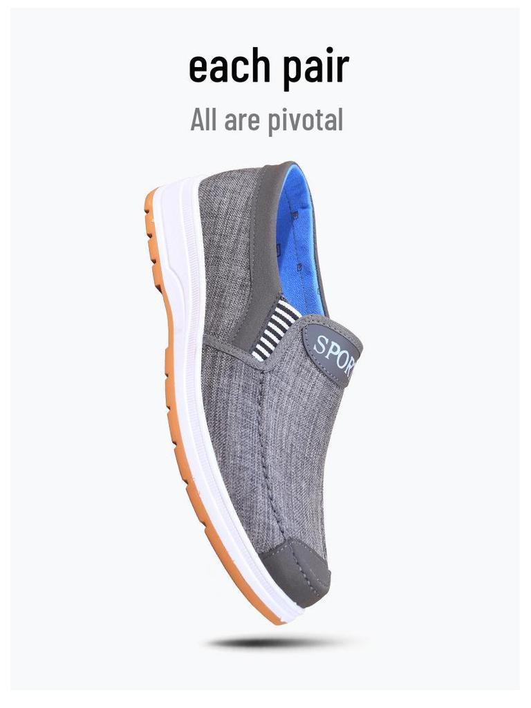 Men's Slip-on Cloth Shoes - Casual & Work Style