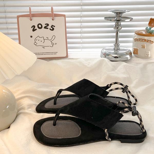 

Fashion Flat Sandal Shoe 2025 Summer Flip Flops Platform Women s Heels Without Fashion Retro Comfort New Corrective Girls Outside Slippe 35
