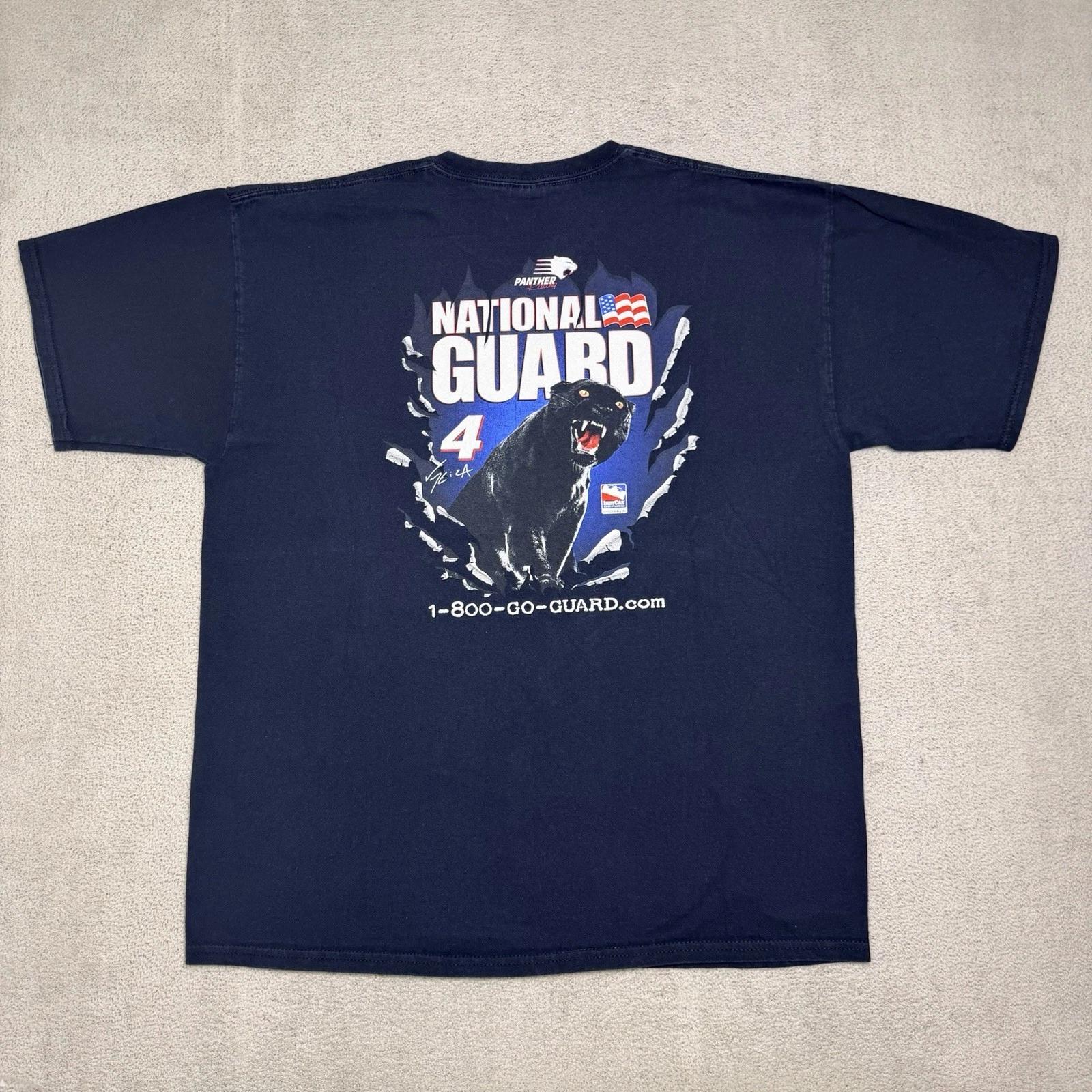 Vintage National Guard Panther Racing T Shirt Men’s XL Blue Indy Car Series 2XL