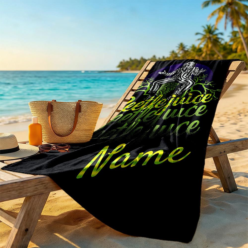 Warnermedia Customize Your Name Beach Towel Super Soft & Absorbent