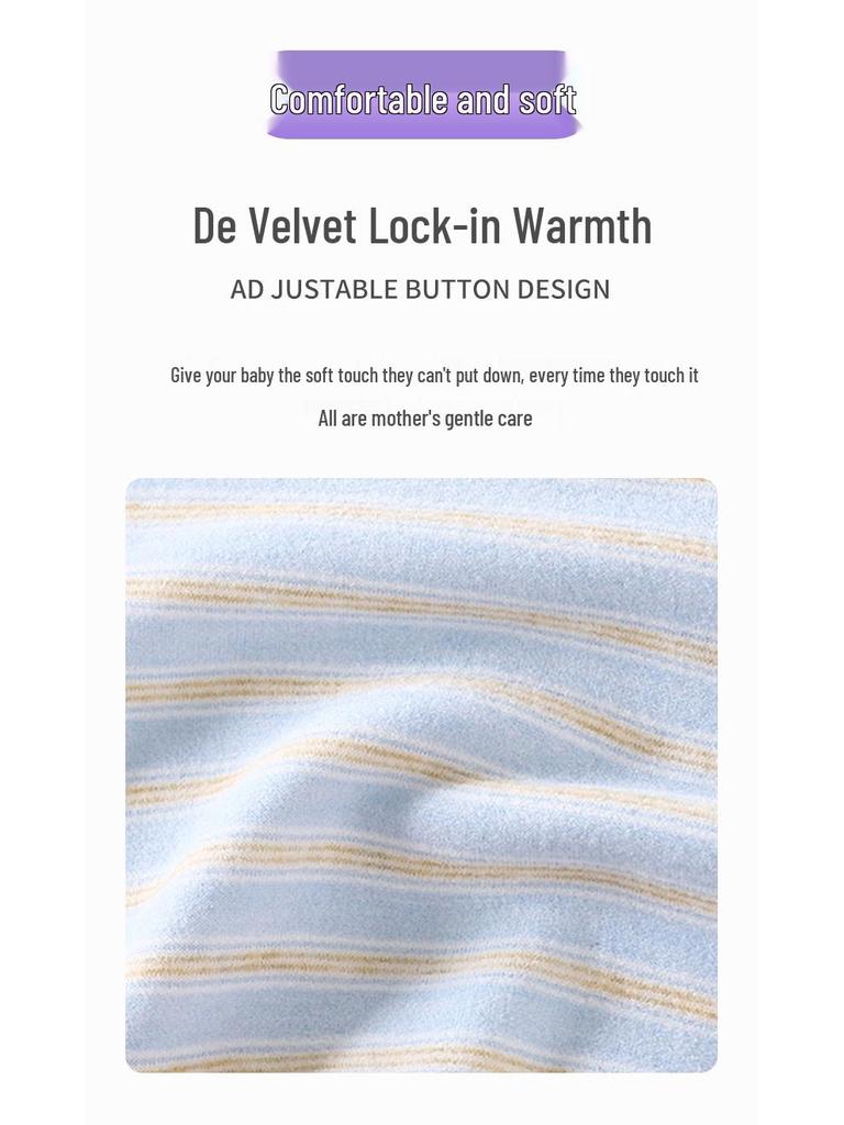 Zimní korejský styl Dětská hedvábná domácí souprava pro 1leté chlapce a dívky - Pohodlné a teplé podzimní dětské oblečení