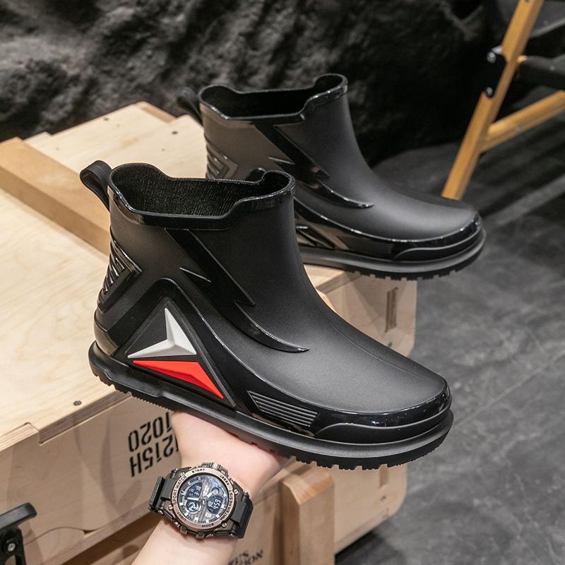 

Модные мужские резиновые сапоги для активного отдыха, нескользящие водонепроницаемые рабочие водные сапоги для любителей моды, резиновые сапоги на платформе для пар, обувь для рыбалки 41-42 чёрный