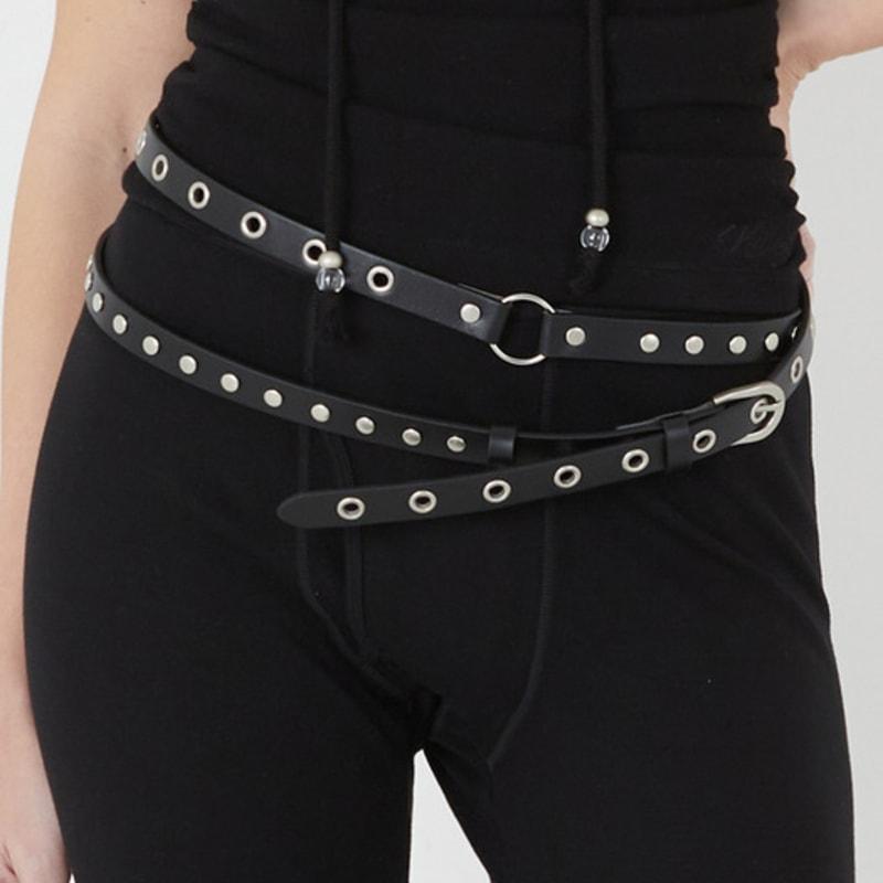 

NILLER Ripped O Ring Double Belt Black BLACK