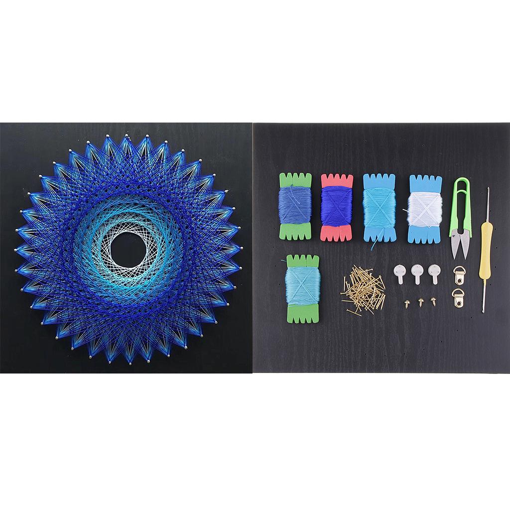 

Творческие наборы для рисования на нитках для детей и взрослых, поделки своими руками «Птичье гнездо» синего цвета синий