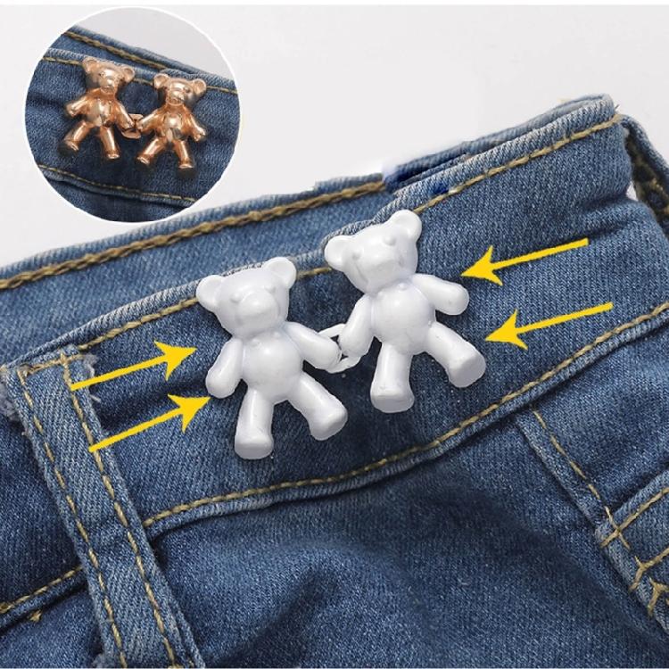 Colorful Bear No Sew Waist Button Jeans Buttons Cute Bear Jeans Buttons Pins