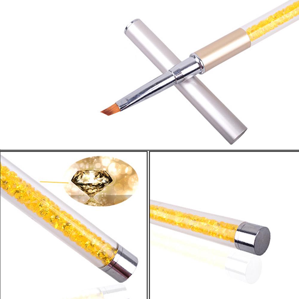 Professional Light Acrylic Nail Brush Diamond Gel Lacquer Carving Pen Nail Art Liner Painting Brush