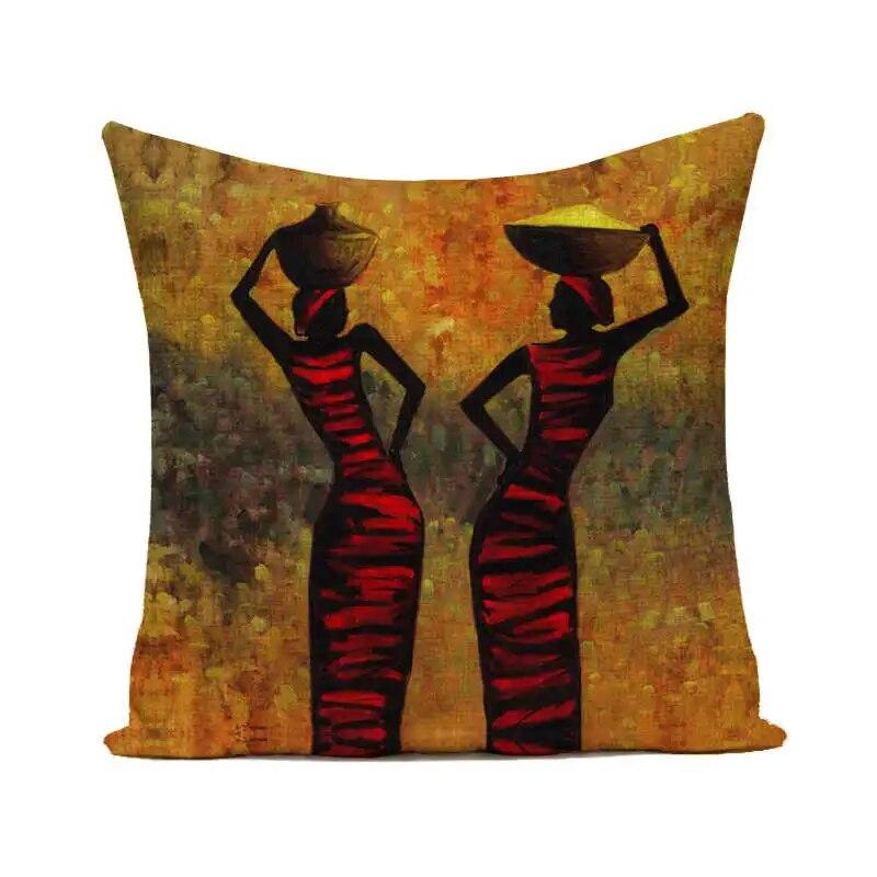 

Чехол на подушку, наволочка, акварель, африканская женщина, домашний декор для гостиной, спальни, дома 40x40cm