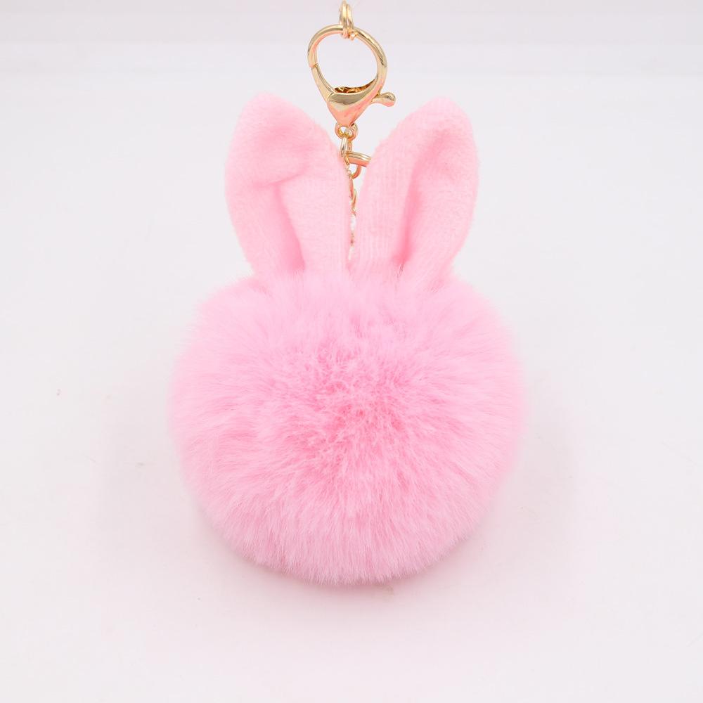 

Ear Pom-pom Keychain, Car Keychain Pendant, Trendy Plush Toy Bag Charm. One Size