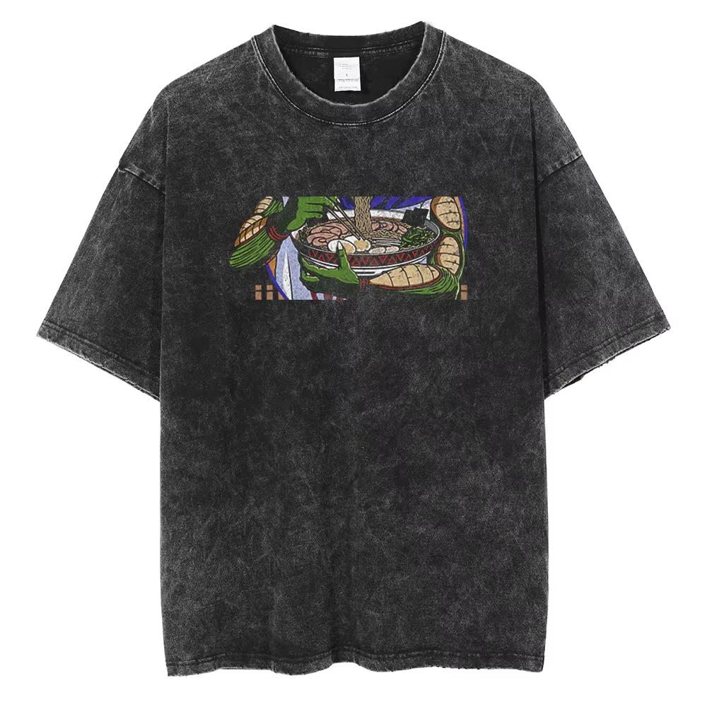 Vinland Saga Manga T Shirt For Men Women Tshirt Washed Cotton Tshirt Clothing Summer Short Sleeve Oneck Tees Streetwear Top