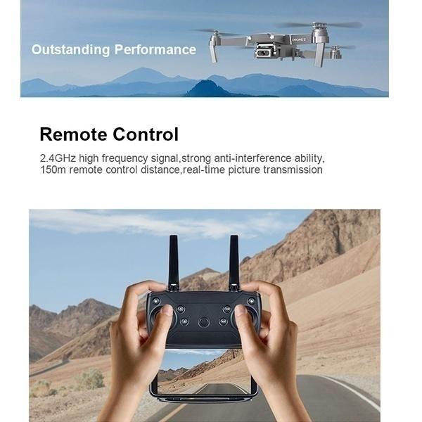 Toy Gift E68 Mini Drone Wide Angle 4K 1080P WiFi FPV Camera Drones Height Holding Mode RC Foldable Quadrotor Dron