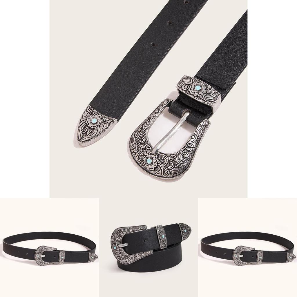 Korean Style Womens Faux Leather Belt With Alloy Buckle For Chic Office Look