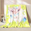 Multiple Sizes Pokemon Cute Sylveon Eevee Flannel Blanket for Home Sofa Office Break Blanket Children Student Kids Luxury Gifts