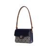 Tory Burch Robinson Double T Logo Classic Magnetic Closure Messenger Bag Women Handbags Navy-Blue 152306-405