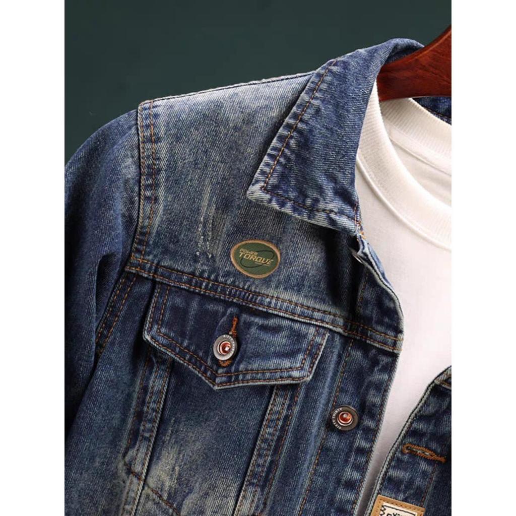 Men's Trendy High-End Denim Jacket 2025: Spring/Autumn Casual, Washed, Versatile Outerwear 