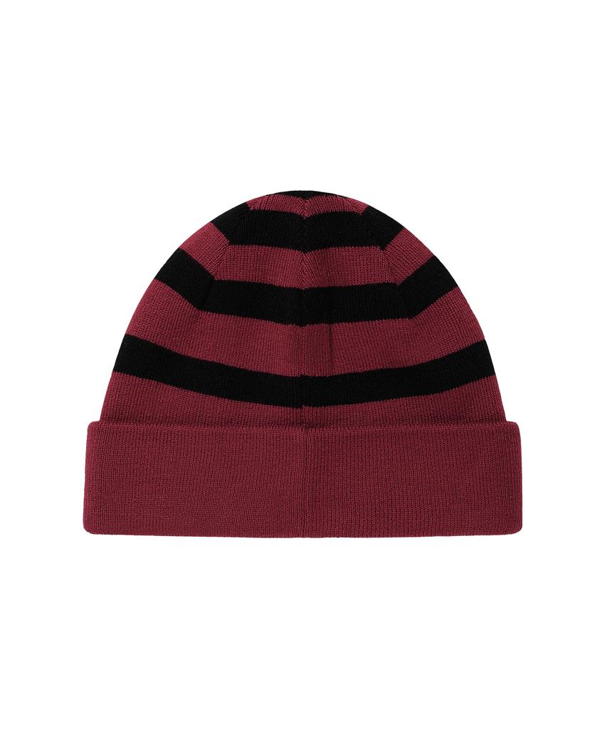THEVINYLHOUSE Wappen Stripe Beanie Red