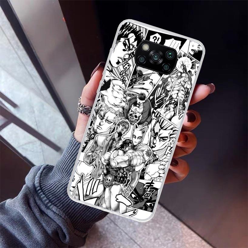 JoJo Kira Yoshikage Killer Queen Phone Case For Xiaomi Poco X7 X6 X5 Pro F7 Ultra Redmi 15C 15 13 13C 12 12C 10 10A 10C 9 9A 9C