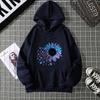 Sudadera con capucha holgada de manga larga con forro de terciopelo para otoño e invierno 7029