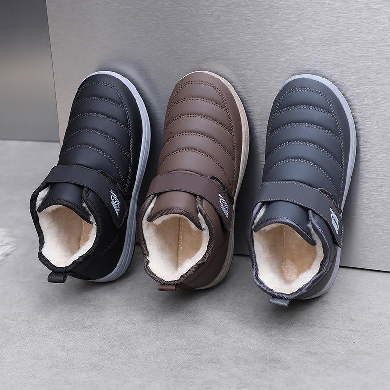 Zimowe stare pekińskie bawełniane buty męskie aksamitne ciepłe wełniane śniegowce pogrubione antypoślizgowe buty do chodzenia dla starszych personalizacja