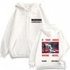 Madonna CONFESSIONS II Album Tour  Print Zipper Hoodie Men Women Vintage Sweatshirts Loose Casual Hip-hop Zip Up Jacket Coat
