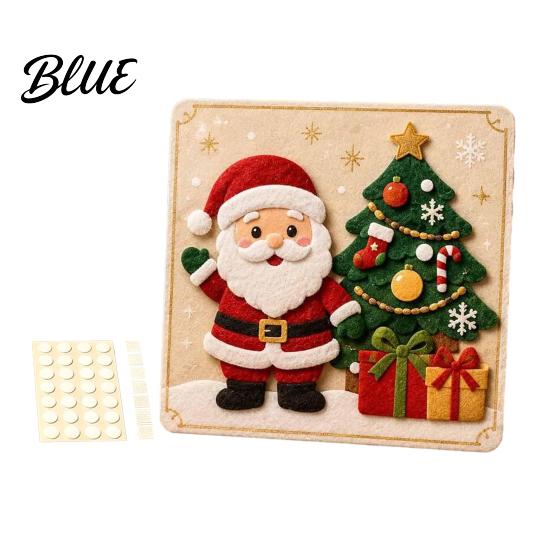 Christmas Stocking Fillers DIY Felt Craft Kit Santa Snowman Sticker Art Gnome Tree Displays Wreath Peel And Stick Kit for Teens Holiday Party