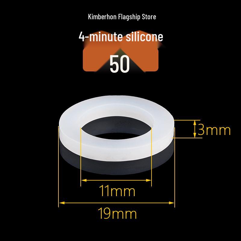 Silicone Rubber Gasket Shower Head Seal Ring, Water Heater Pipe Flat Washer, 4-6 Minute Installation.
