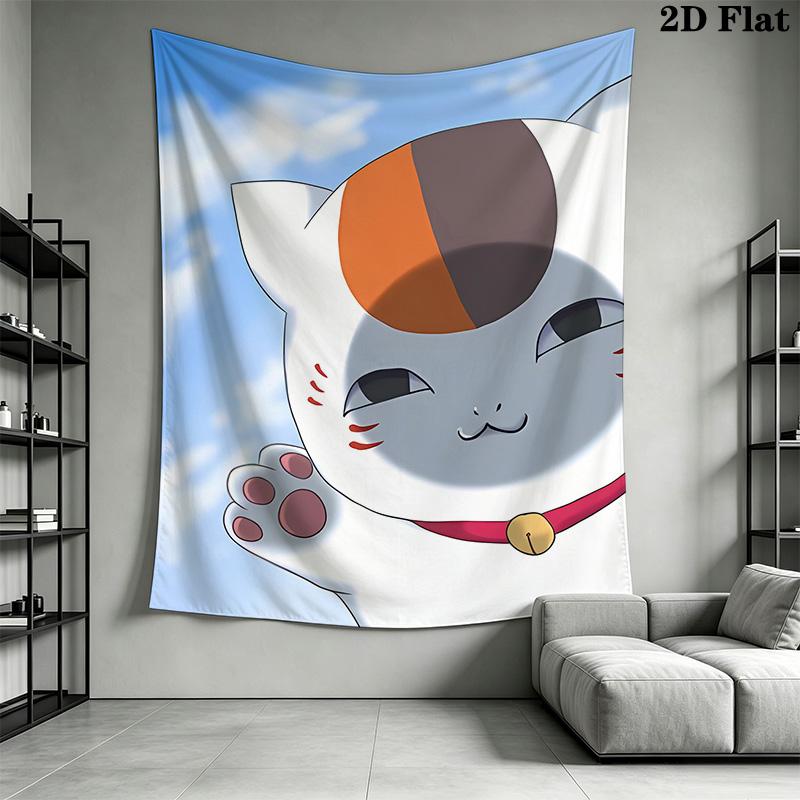 Natsume's Book of Friends Cat Pattern Home Decor Tapestry, Wall Hanging, Decorative RV Wall Cloth.MGT0918546