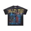 Meichao Vale New Retro Character Print Summer High Street Men and Women Loose Casual Wash Old Short Sleeve T-shirt