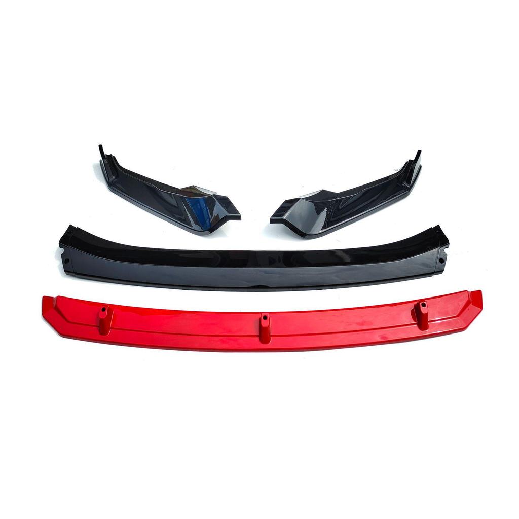 Enhancement Kit for 2022 Volkswagen Tiguan L: Front Splitter, Lip Spoiler, Rear Wing & Corner Protectors.